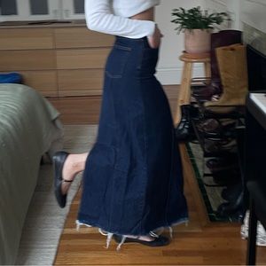 Dissh denim maxi skirt